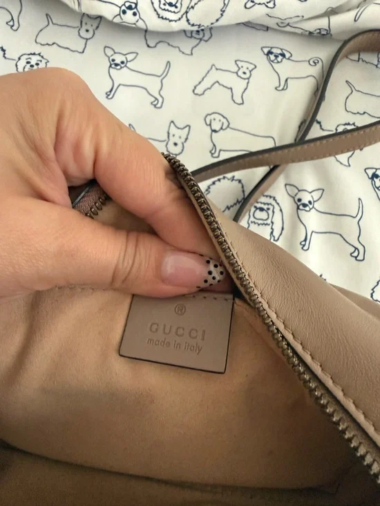 Gucci Beige Quilted Matelassé GG Marmont Crossbody Bag - Picture 5 of 6